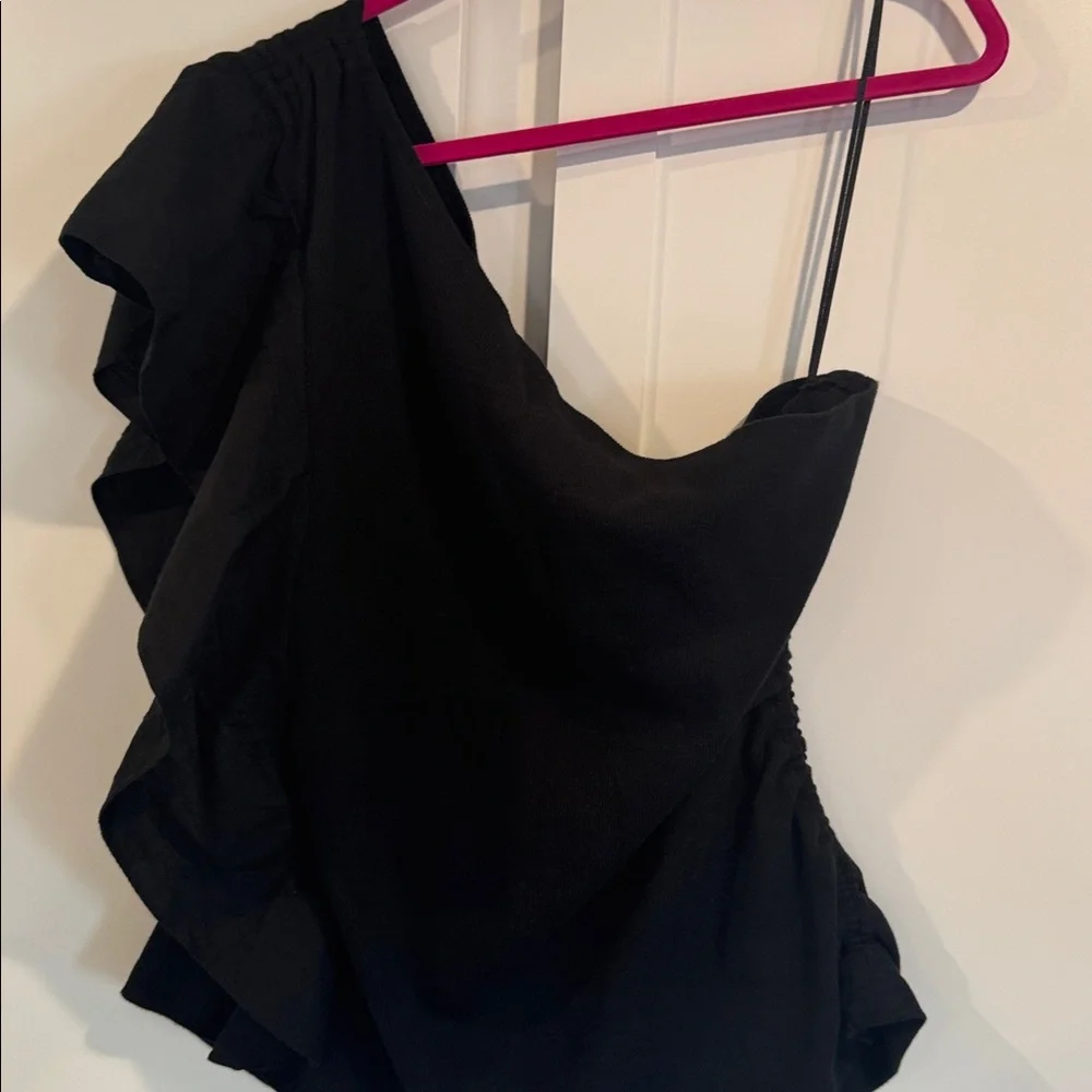 Anthropologie A+ Black One-Shoulder‎ Top size 2x - Picture 3 of 3